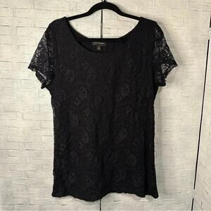 G collection womens black lace blouse Whimsigoth Vamp Y2K Romantic whichycore